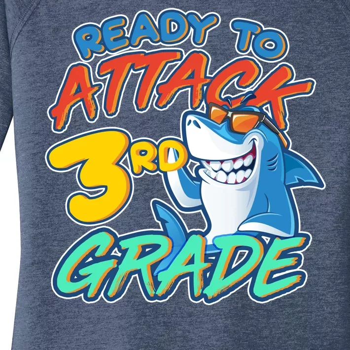 Ready To Attack 3rd Grade Shark Women's Perfect Tri Tunic Long Sleeve Shirt