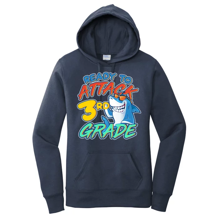 Ready To Attack 3rd Grade Shark Women's Pullover Hoodie