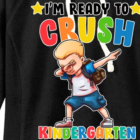 Ready To Crush Kindergarten Dabbing Boy Women's Fleece Hoodie