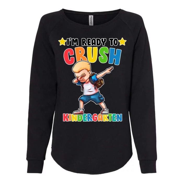 Ready To Crush Kindergarten Dabbing Boy Womens California Wash Sweatshirt