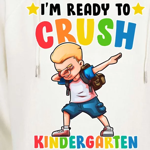 Ready To Crush Kindergarten Dabbing Boy Womens Funnel Neck Pullover Hood