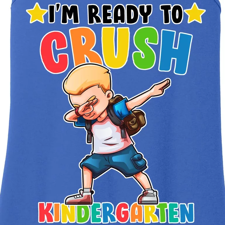 Ready To Crush Kindergarten Dabbing Boy Ladies Essential Tank