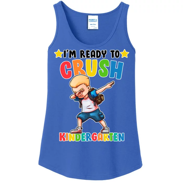 Ready To Crush Kindergarten Dabbing Boy Ladies Essential Tank