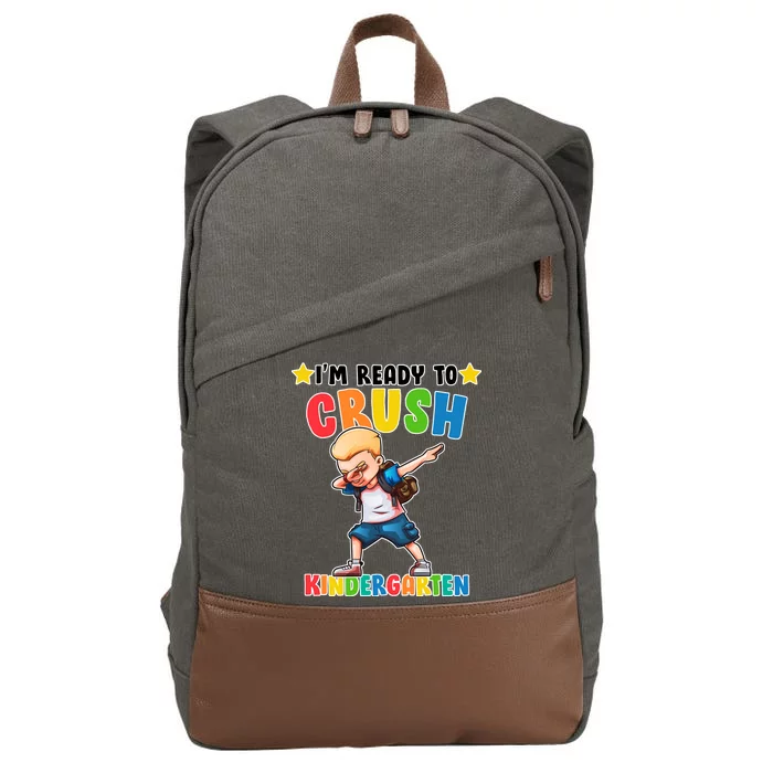 Ready To Crush Kindergarten Dabbing Boy Cotton Canvas Backpack