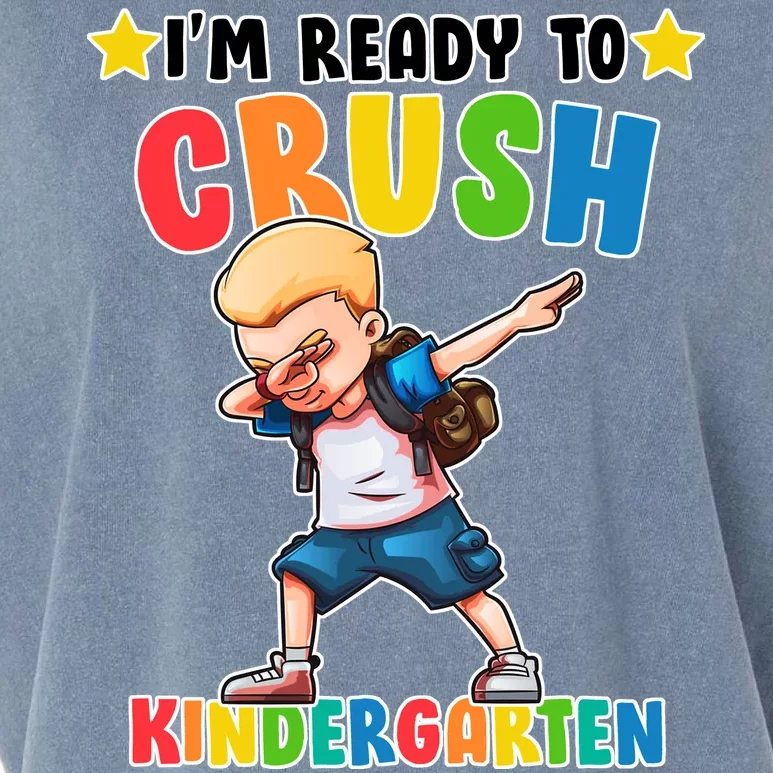 Ready To Crush Kindergarten Dabbing Boy Garment-Dyed Women's Muscle Tee