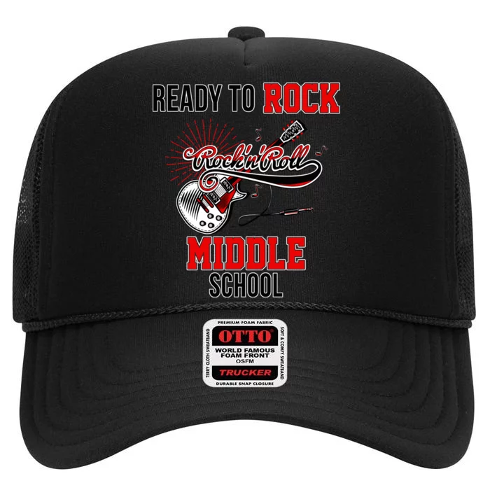 Ready To Rock Middle School High Crown Mesh Trucker Hat