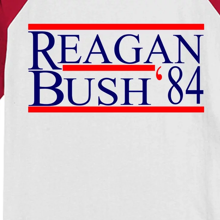 Reagan Bush 84 Retro USA Election Kids Colorblock Raglan Jersey