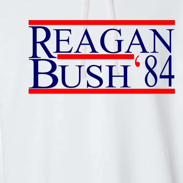 Reagan Bush 84 Retro USA Election Garment-Dyed Fleece Hoodie