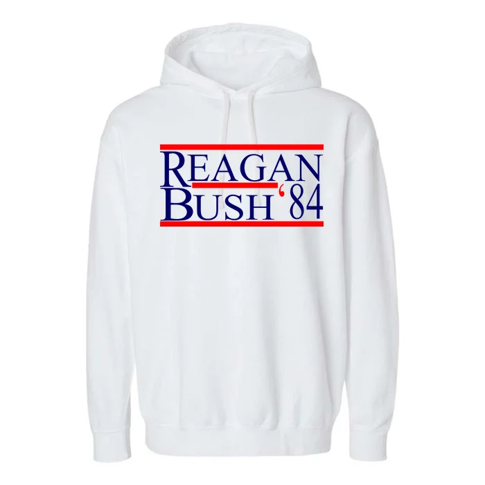 Reagan Bush 84 Retro USA Election Garment-Dyed Fleece Hoodie