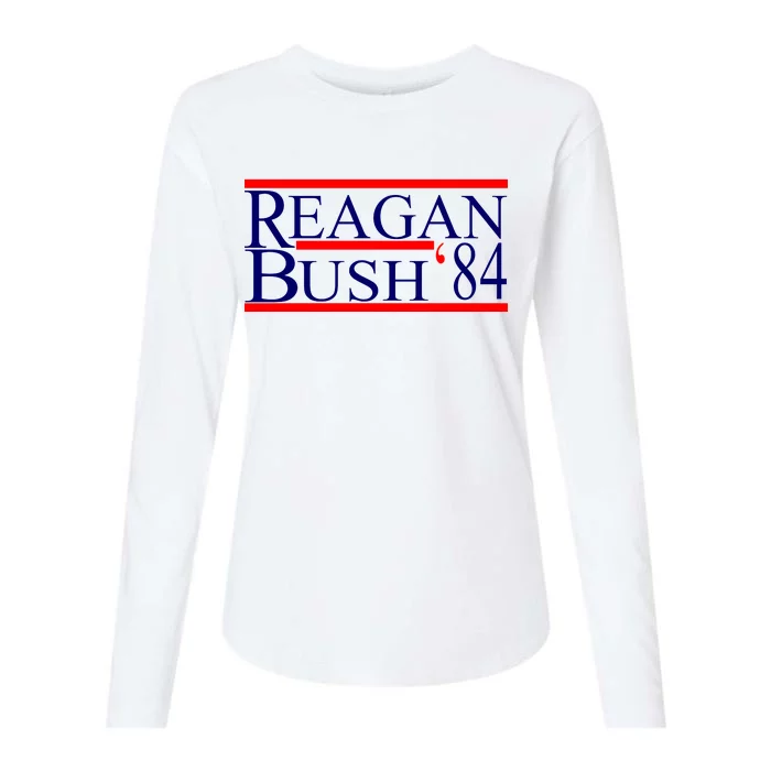 Reagan Bush 84 Retro USA Election Womens Cotton Relaxed Long Sleeve T-Shirt