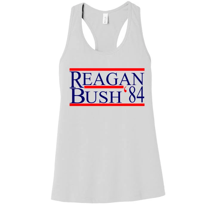 Reagan Bush 84 Retro USA Election Women's Racerback Tank