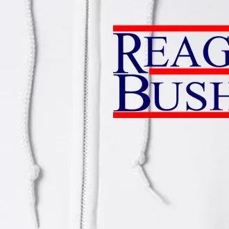 Reagan Bush 84 Retro USA Election Full Zip Hoodie