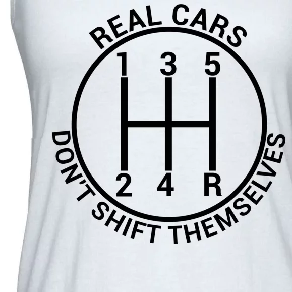 Real Cars Don't Shift Themselves Ladies Essential Flowy Tank