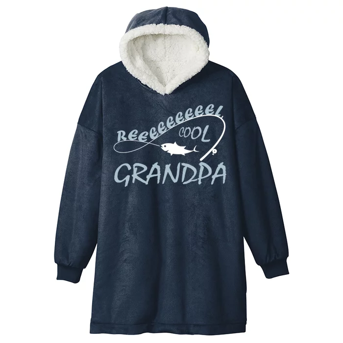 Real Cool Fishing Grandpa Hooded Wearable Blanket