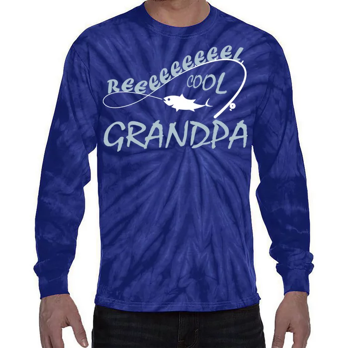 Real Cool Fishing Grandpa Tie-Dye Long Sleeve Shirt