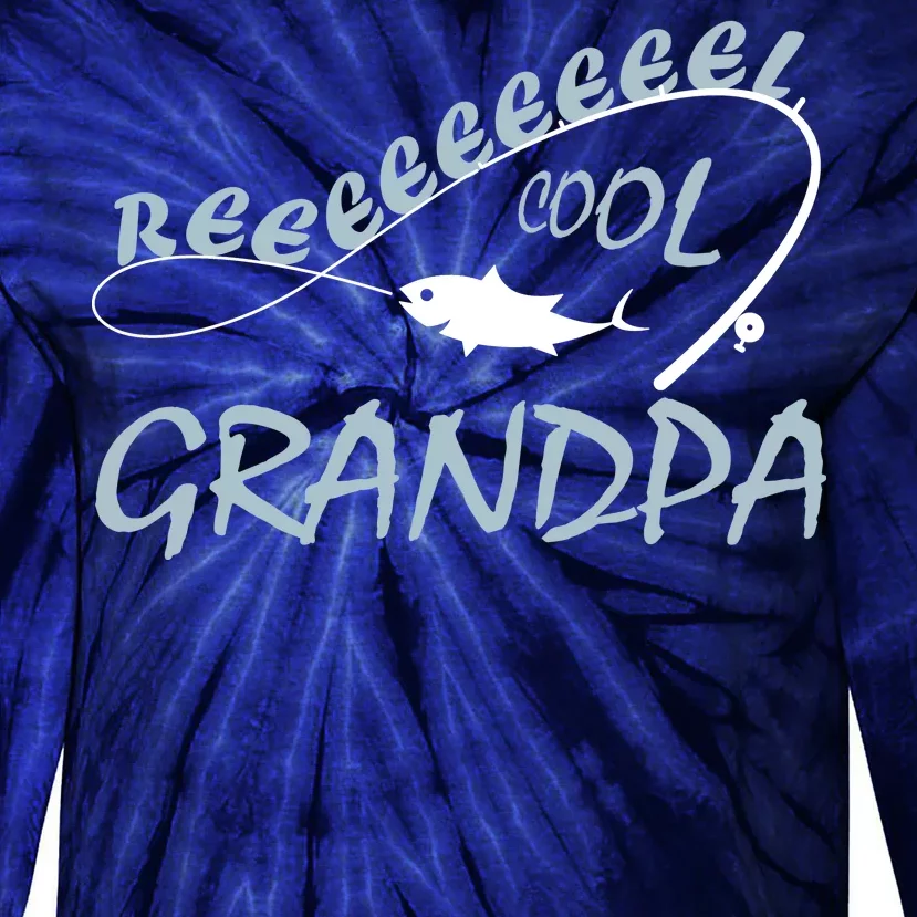 Real Cool Fishing Grandpa Tie-Dye Long Sleeve Shirt