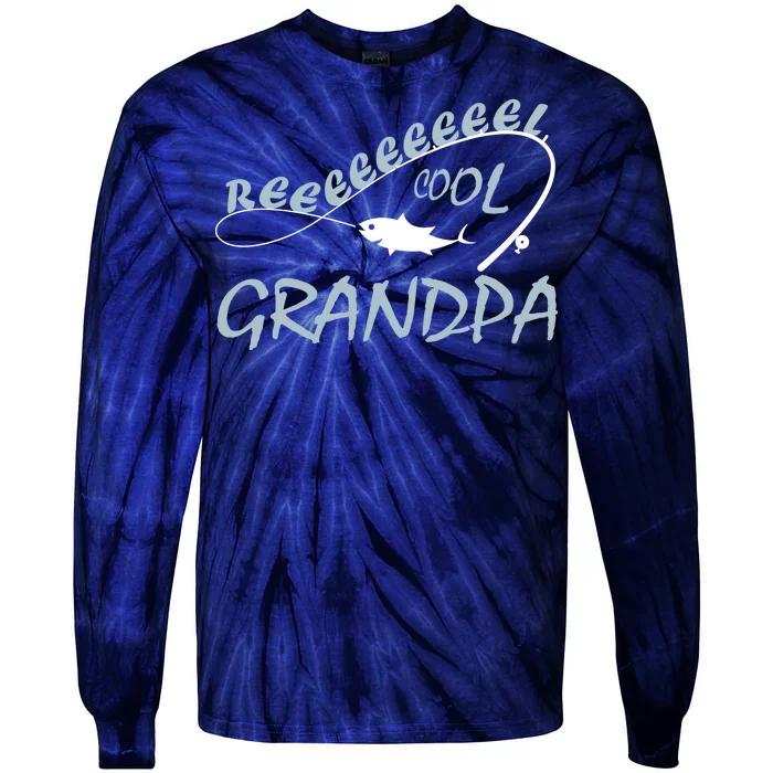 Real Cool Fishing Grandpa Tie-Dye Long Sleeve Shirt