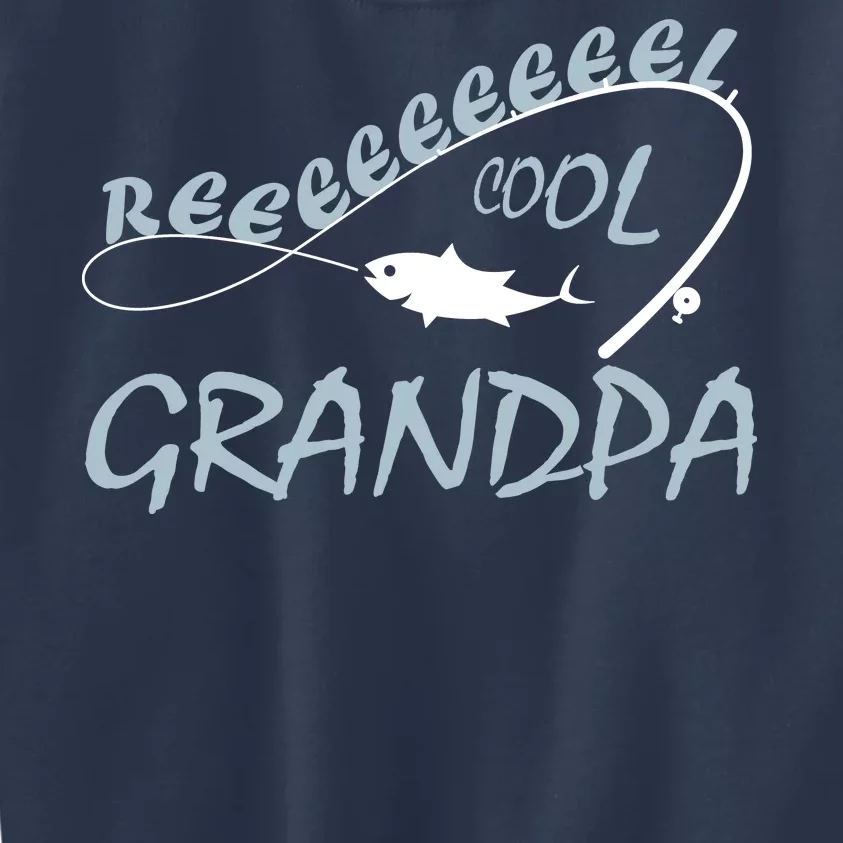 Real Cool Fishing Grandpa Kids Sweatshirt