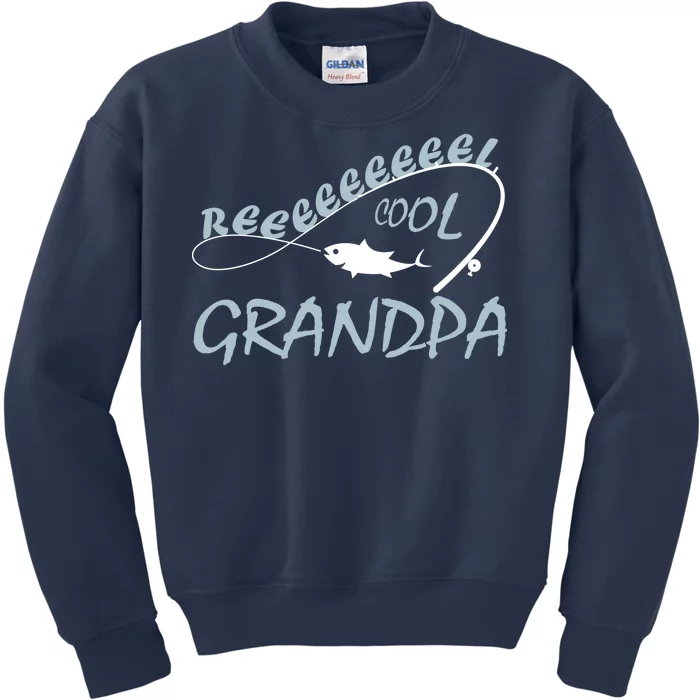 Real Cool Fishing Grandpa Kids Sweatshirt