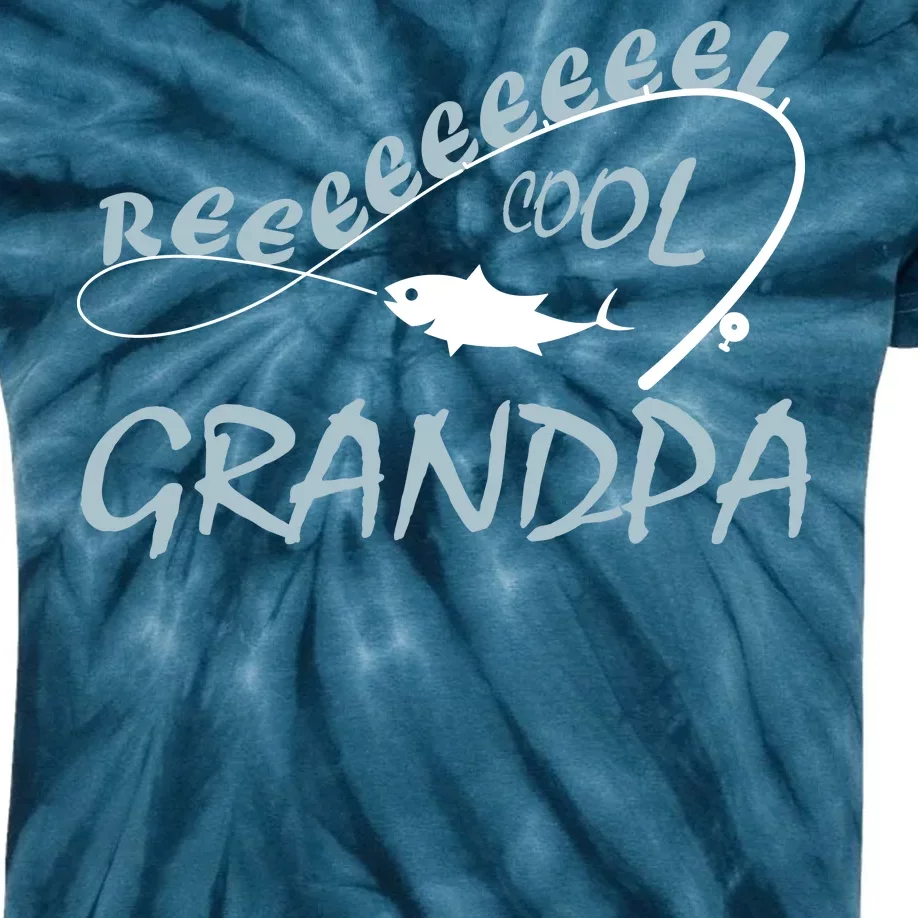 Real Cool Fishing Grandpa Kids Tie-Dye T-Shirt