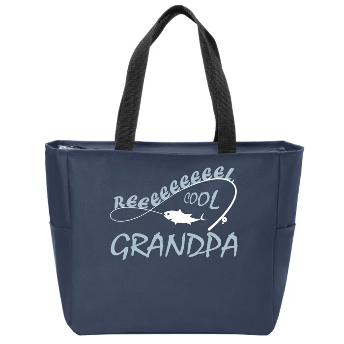 Real Cool Fishing Grandpa Zip Tote Bag