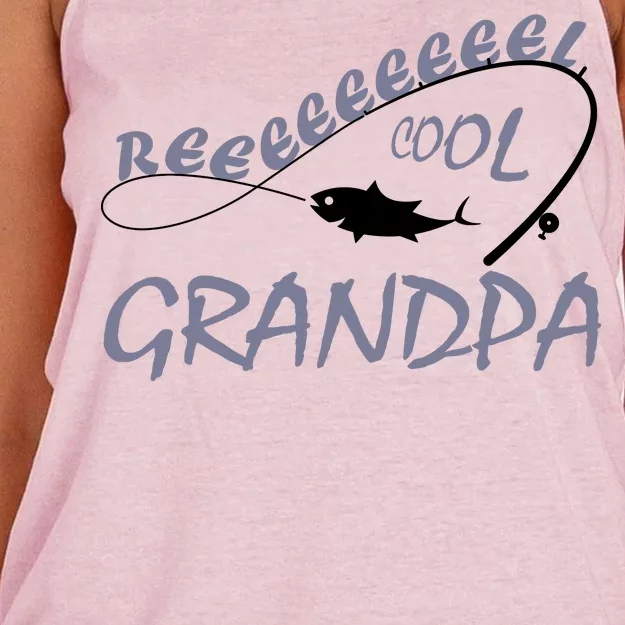 Real Cool Fishing Grandpa Women's Knotted Racerback Tank