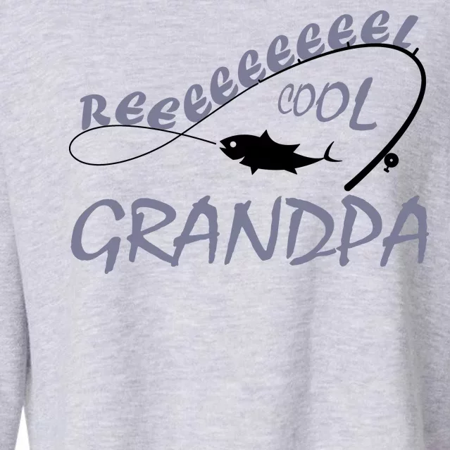 Real Cool Fishing Grandpa Cropped Pullover Crew