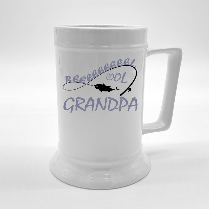 Real Cool Fishing Grandpa Front & Back Beer Stein