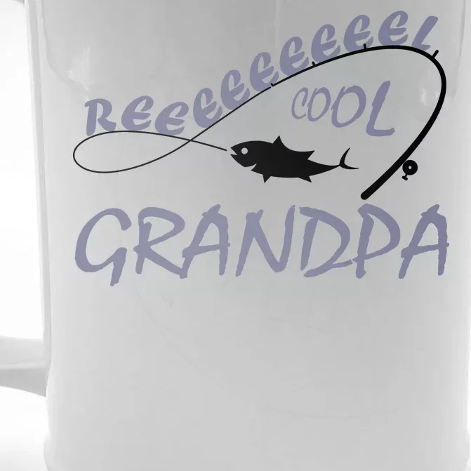 Real Cool Fishing Grandpa Front & Back Beer Stein