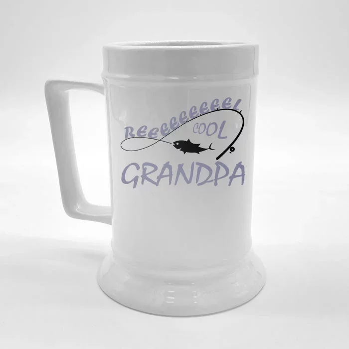 Real Cool Fishing Grandpa Front & Back Beer Stein