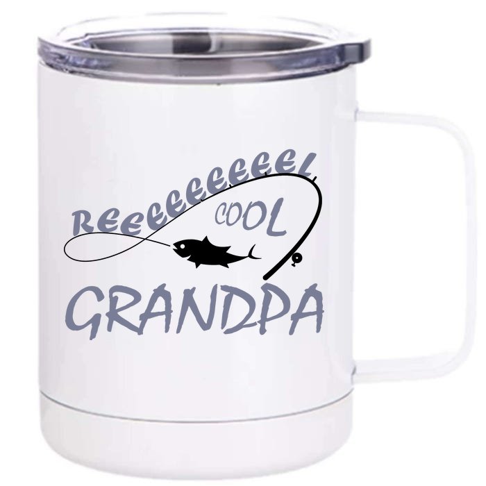 Real Cool Fishing Grandpa Front & Back 12oz Stainless Steel Tumbler Cup