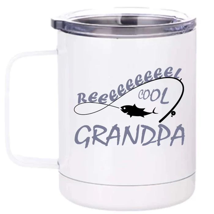 Real Cool Fishing Grandpa Front & Back 12oz Stainless Steel Tumbler Cup