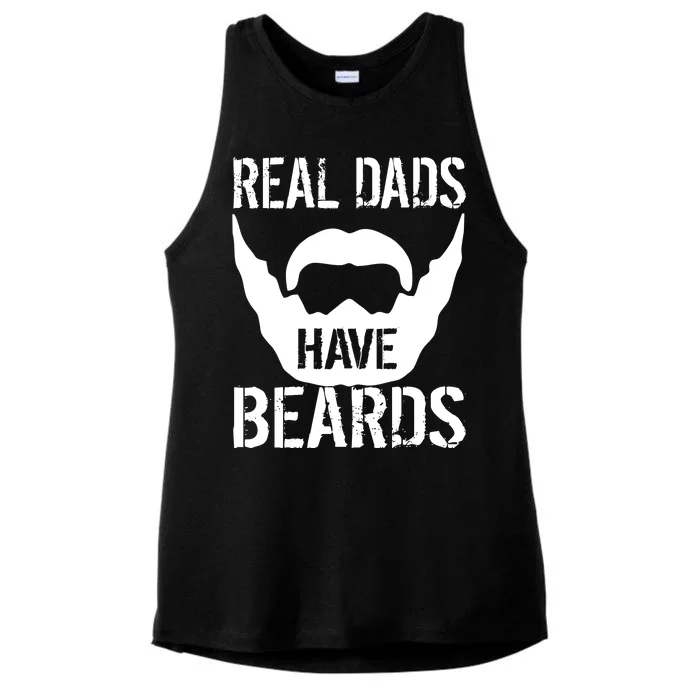 Real Dads Have Beards Ladies Tri-Blend Wicking Tank