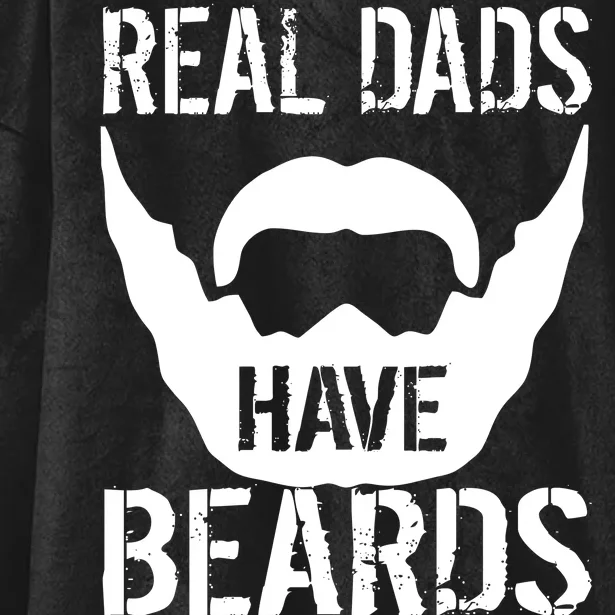 Real Dads Have Beards Hooded Wearable Blanket