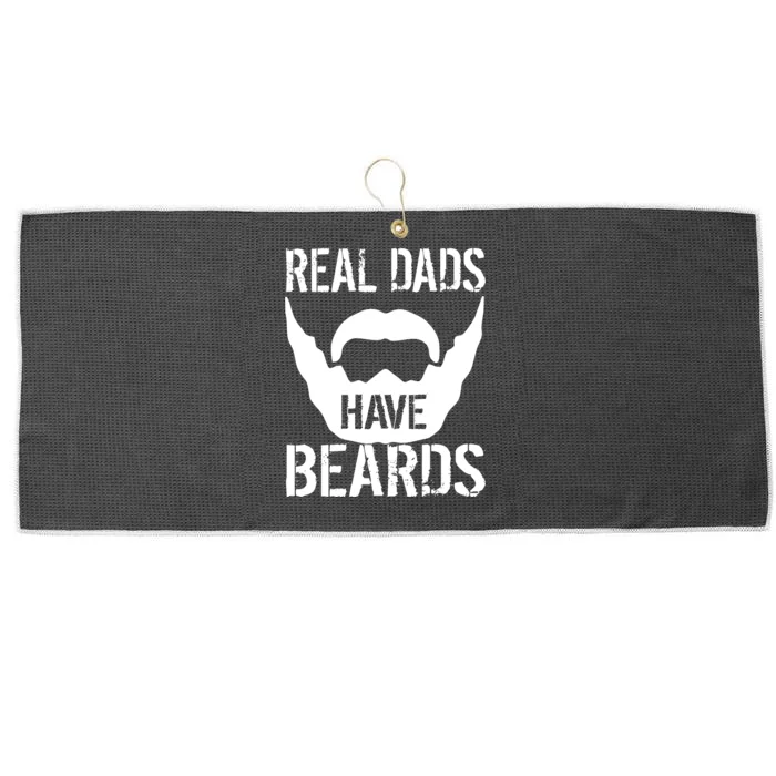 Real Dads Have Beards Large Microfiber Waffle Golf Towel