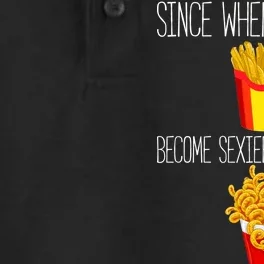 Real Fries Have Curves Funny Curly Fries Dry Zone Grid Performance Polo