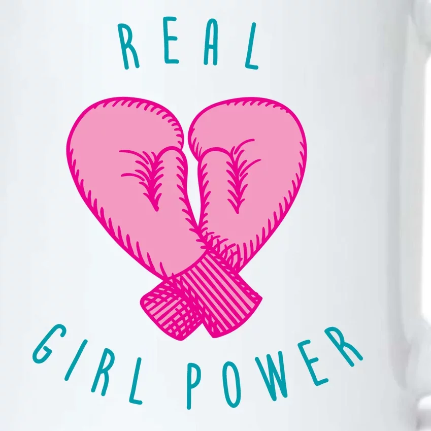 Real Girl Power Boxing Black Color Changing Mug