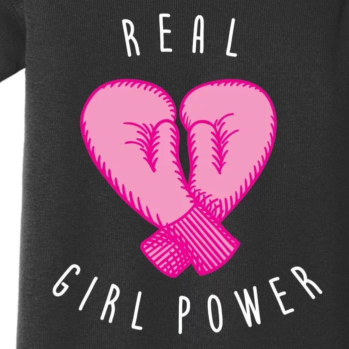 Real Girl Power Boxing Baby Bodysuit