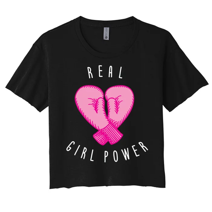 Real Girl Power Boxing Women's Crop Top Tee