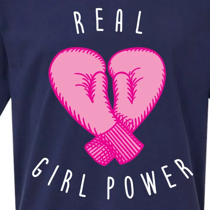 Real Girl Power Boxing Sueded Cloud Jersey T-Shirt