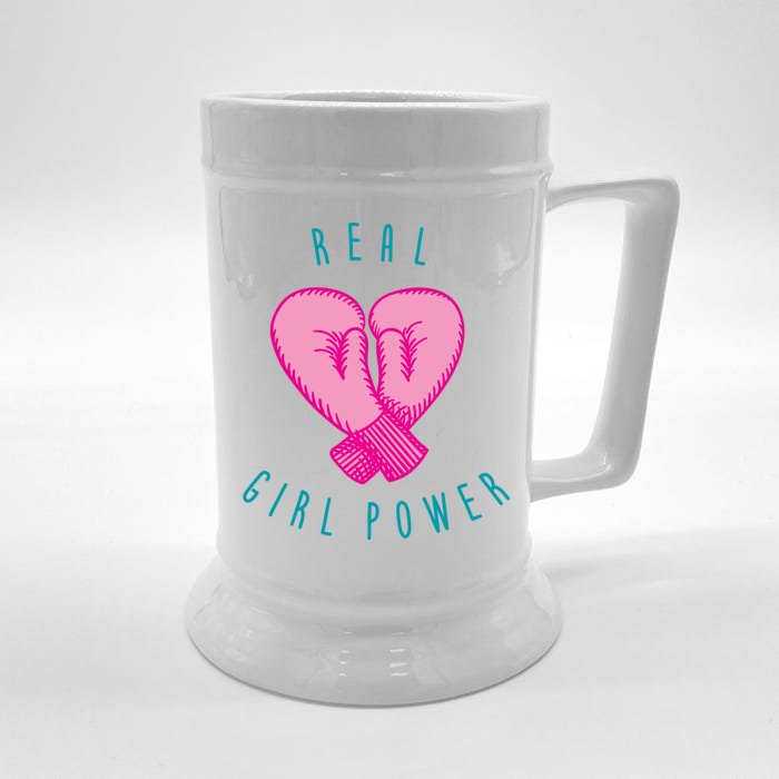 Real Girl Power Boxing Front & Back Beer Stein