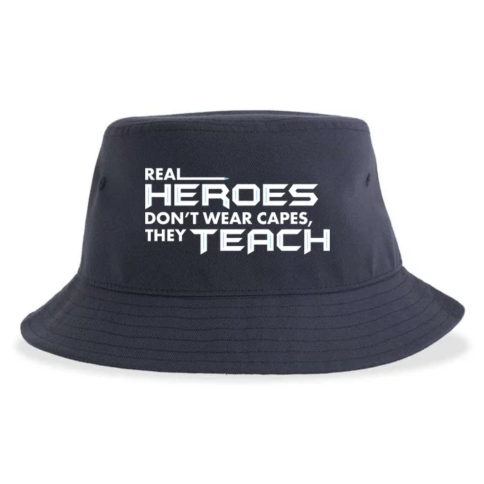 Real Heroes Don't Wear Capes They Teach Sustainable Bucket Hat