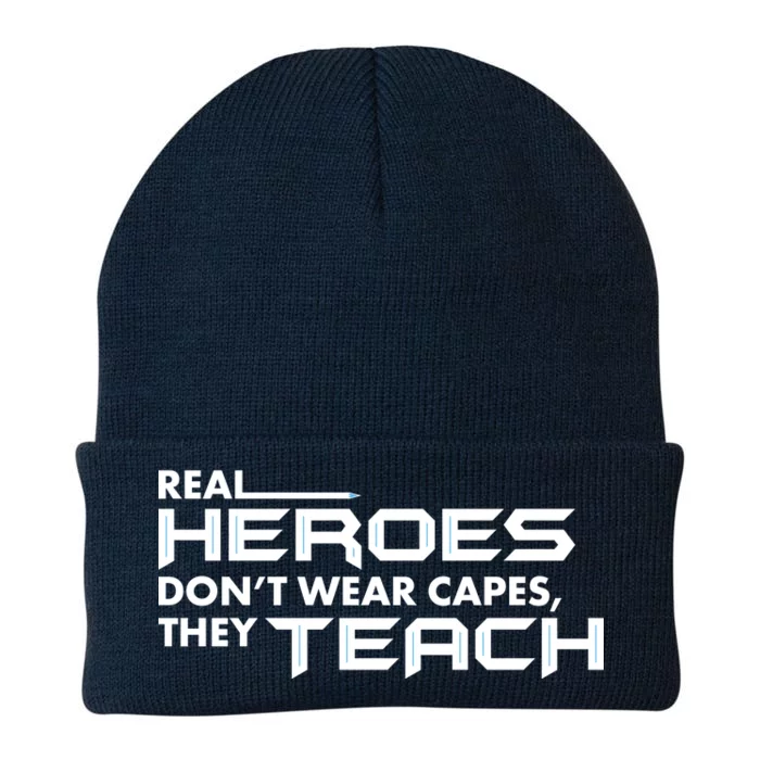 Real Heroes Don't Wear Capes They Teach Knit Cap Winter Beanie