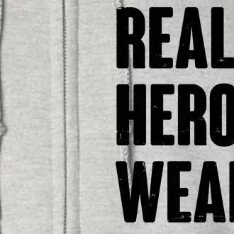 Real Heroes Wear Scrubs Support Full Zip Hoodie