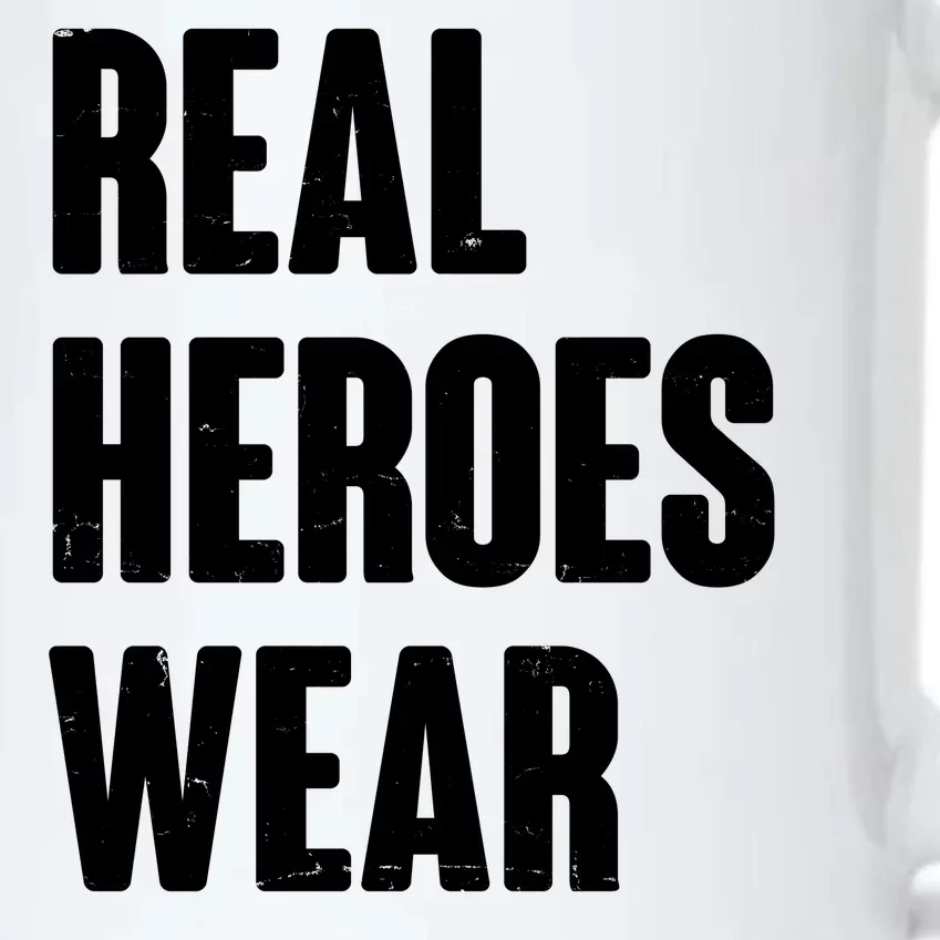 Real Heroes Wear Scrubs Support Black Color Changing Mug