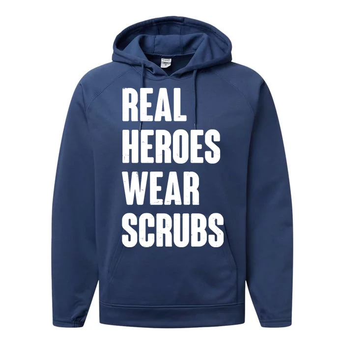 Real Heroes Wear Scrubs Support Performance Fleece Hoodie