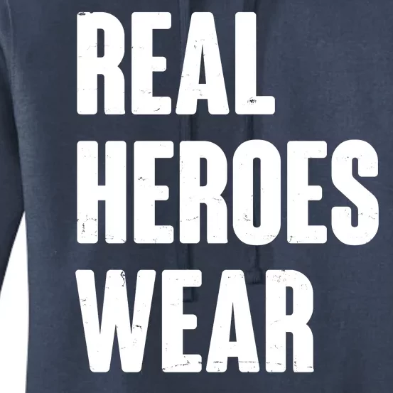 Real Heroes Wear Scrubs Support Women's Pullover Hoodie