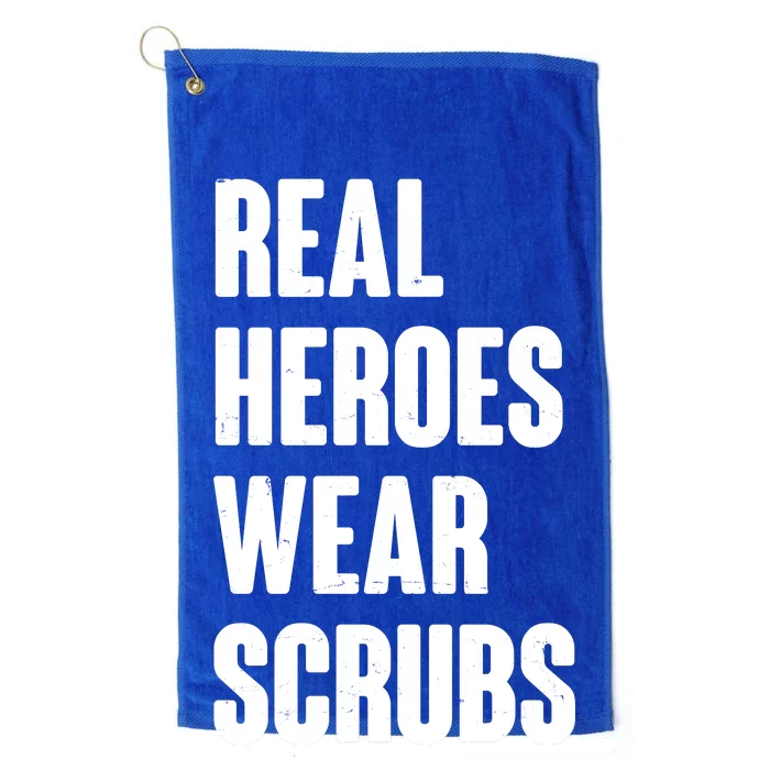 Real Heroes Wear Scrubs Support Platinum Collection Golf Towel