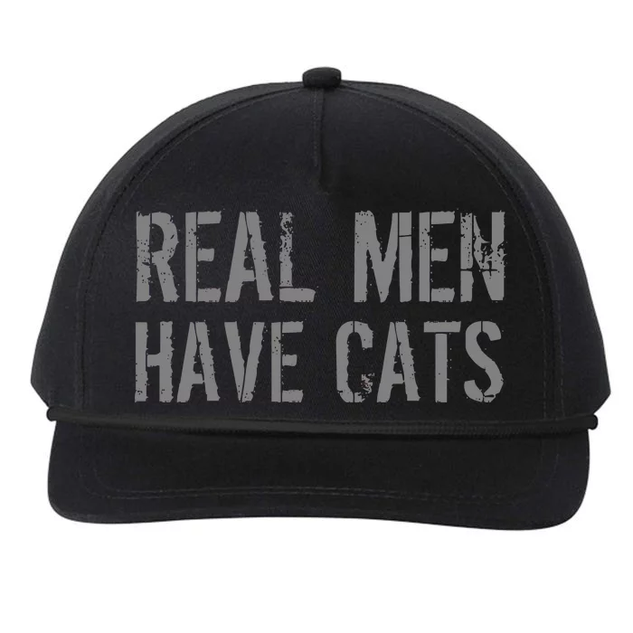 Real Men Have Cats Funny Snapback Five-Panel Rope Hat