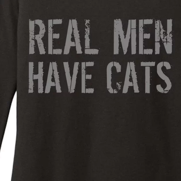 Real Men Have Cats Funny Womens CVC Long Sleeve Shirt